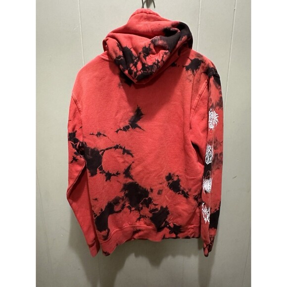 Lurking Class By Sketchy Tank Pullover Hoodie Red Black Tie Dye Mens Small - Picture 5 of 5